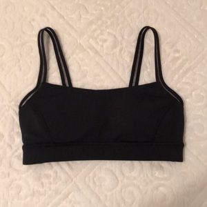 Lululemon black sports bra with mesh straps